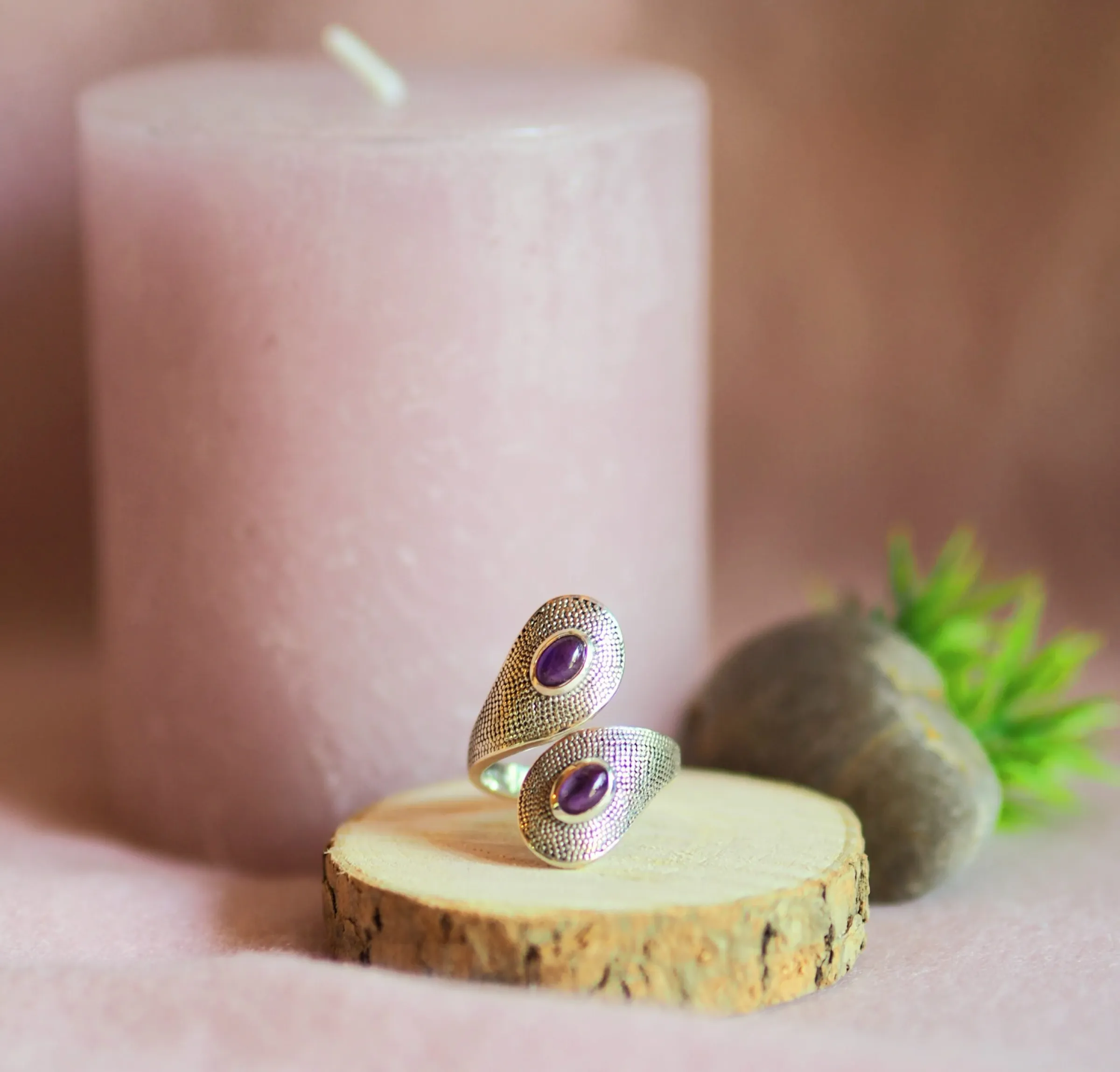 Bague Argent 925 en Améthyste modèle 3