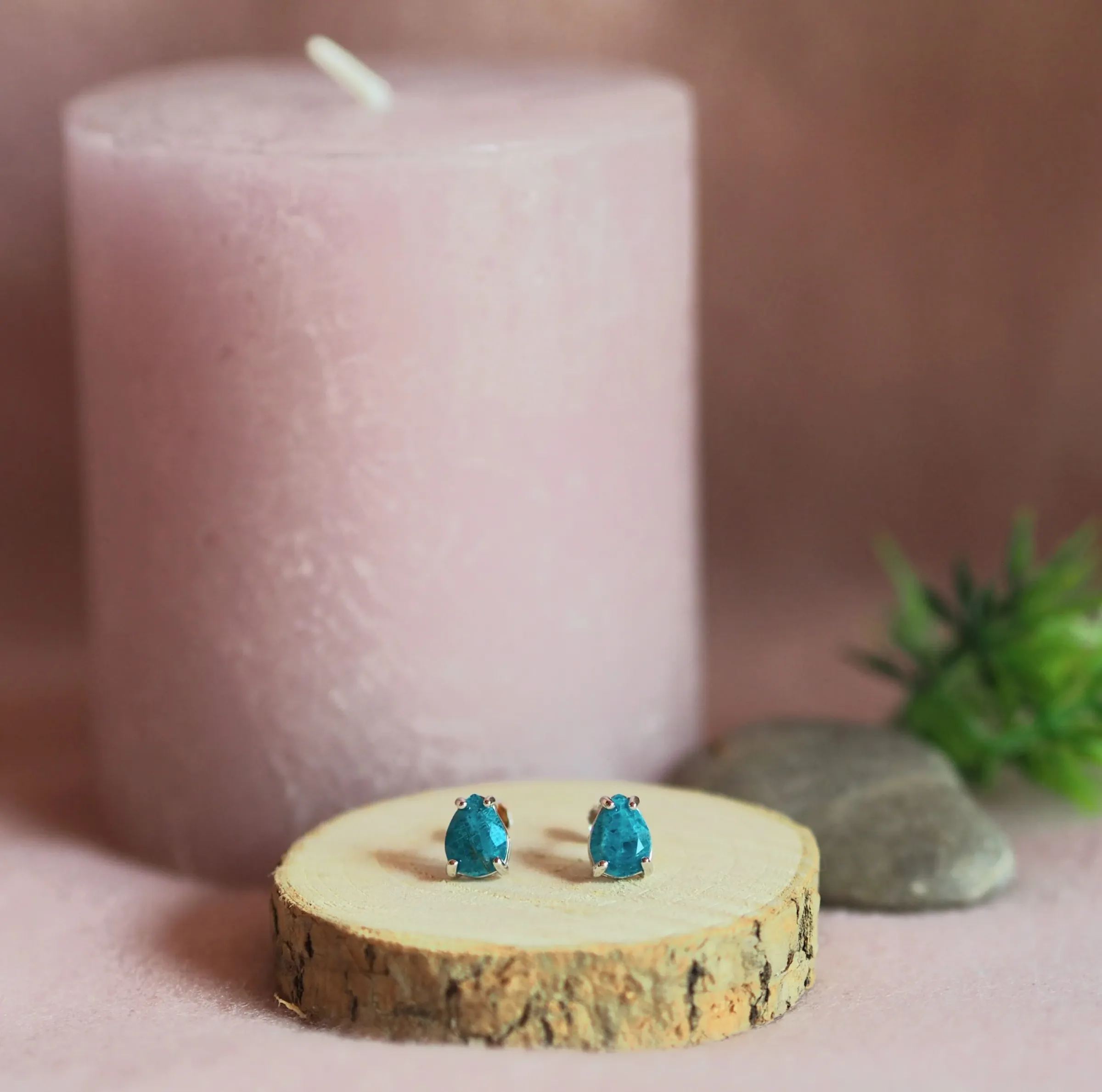 Boucles d’oreilles Argent 925 Apatite Larme