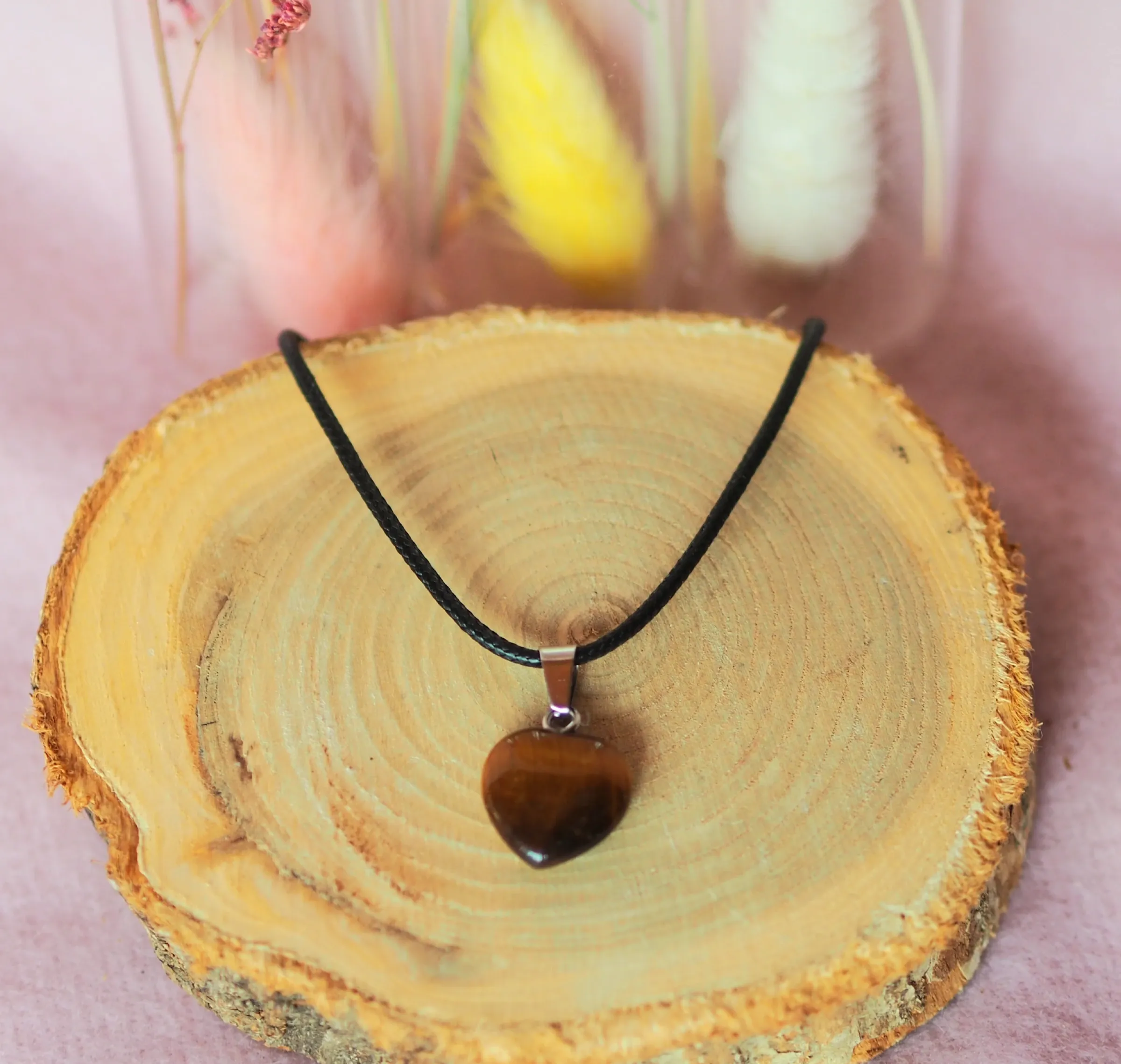 Pendentif cœur Œil de Tigre