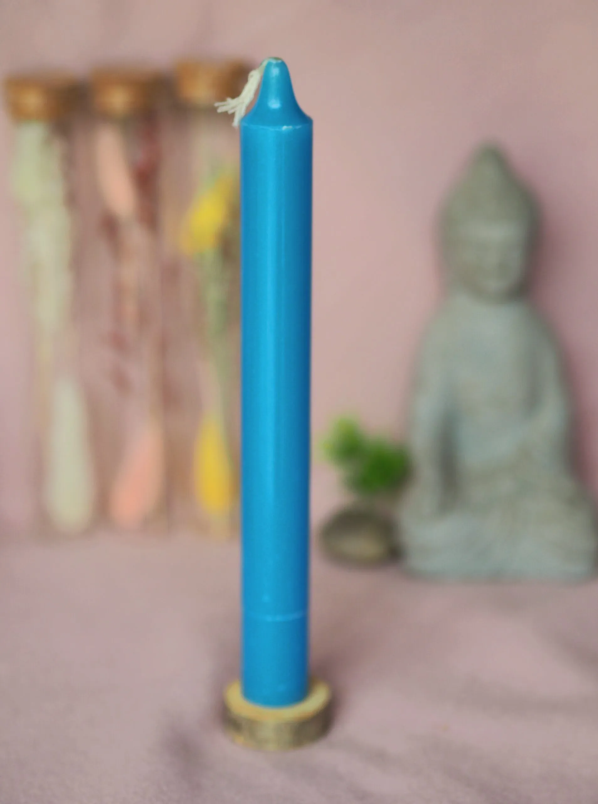 Bougie bleu pâle