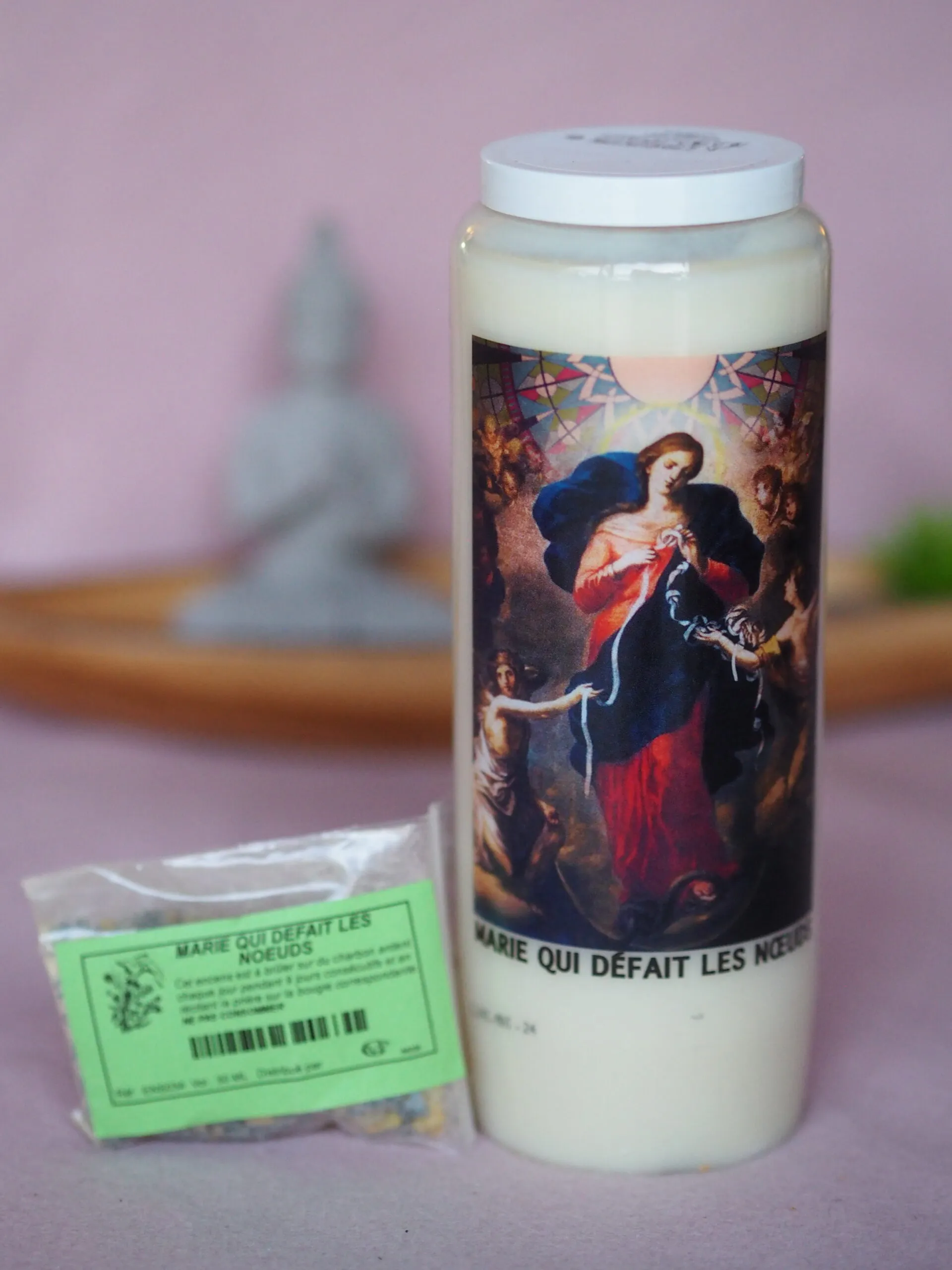 Bougie de 9 jours + encens Marie qui défait les nœuds