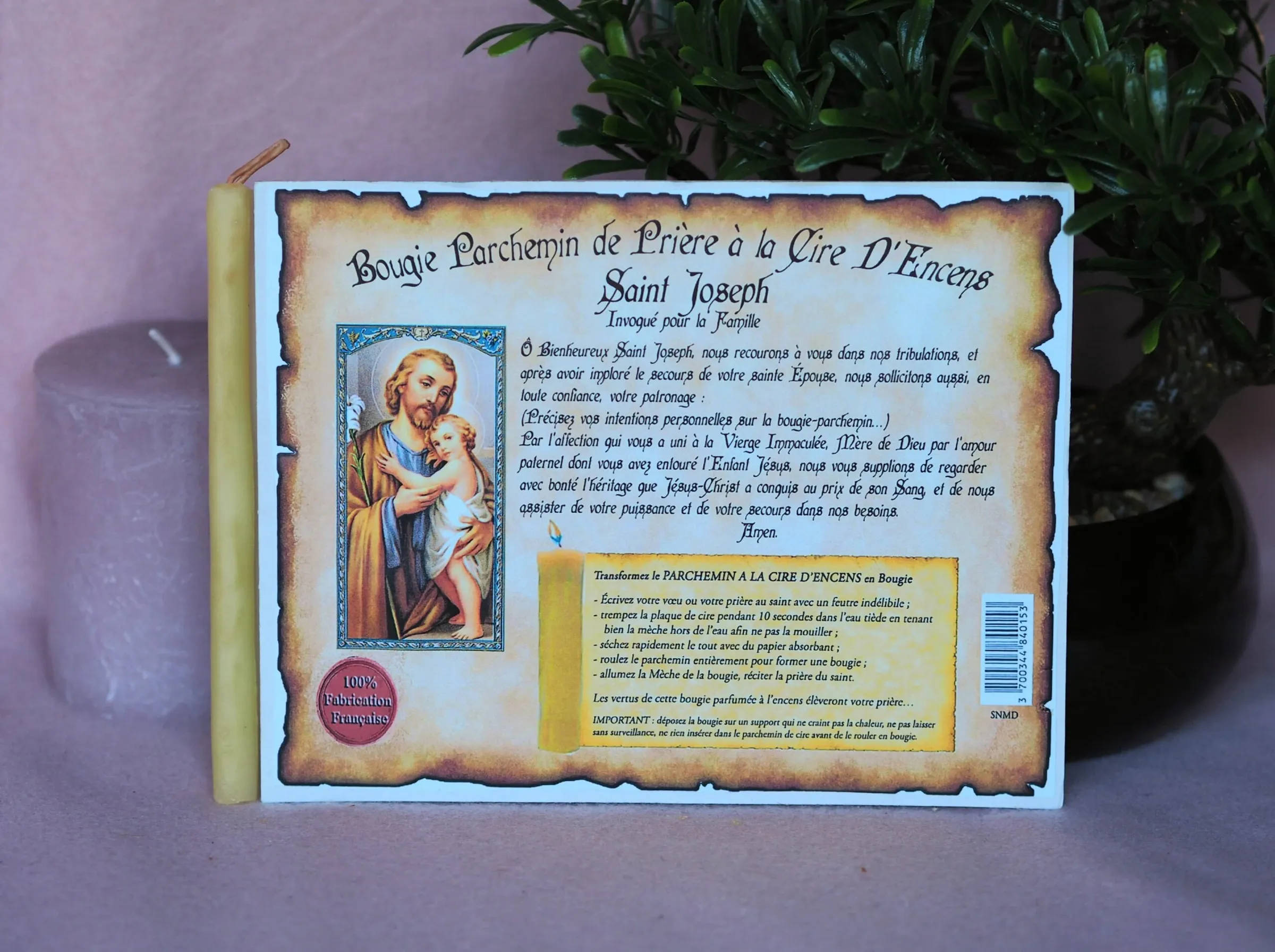 Parchemin de cire Saint Joseph